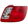 Passenger Side Tail Light, With bulb(s), Halogen, Clear and Red Lens, CAPA CERTIFIED