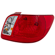 Passenger Side Tail Light, With bulb(s), Halogen, Clear and Red Lens, CAPA CERTIFIED