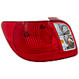Driver Side Tail Light, With bulb(s), Halogen, Clear and Red Lens, CAPA CERTIFIED