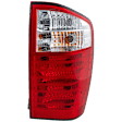 Passenger Side Tail Light, with Bulb, Halogen, Clear and Red Lens, CAPA Certified