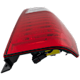 Passenger Side Tail Light, with Bulb, Halogen, Clear and Red Lens, CAPA Certified