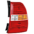 Passenger Side Tail Light, with Bulb, Halogen, Amber, Clear and Red Lens, CAPA CERTIFIED