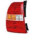 Driver Side Tail Light, with Bulb, Halogen, Amber, Clear and Red Lens, CAPA CERTIFIED