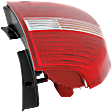 Driver Side Tail Light, with Bulb, Halogen, Amber, Clear and Red Lens, CAPA CERTIFIED