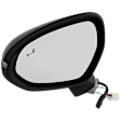 Driver Side Mirror, GT-Line Model, Power Adjust, Heated, Manual Folding, Paintable, In-housing Signal Light, With Blind Spot Detection in Glass