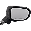 Passenger Side Mirror, Power Adjust, Manual Folding, Heated, Paintable, In-housing Signal Light, No Memory, No Puddle Light, No Auto-Dimming, With Blind Spot Detection in Glass