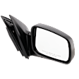 Passenger Side Mirror, Power Adjust, Heated, Manual Folding, Textured Black, No Signal Light, No Memory, No Puddle Light, No Auto-Dimming, No Blind Spot Feature