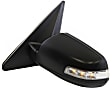 Driver Side Mirror, Power Adjust, Manual Folding, Heated, Textured Black, In-housing Signal Light, No Memory, No Puddle Light, No Auto-Dimming, No Blind Spot Feature