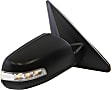 Passenger Side Mirror, Power Adjust, Manual Folding, Heated, Textured Black, In-housing Signal Light, No Memory, No Puddle Light, No Auto-Dimming, No Blind Spot Feature