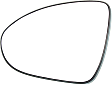 2016 Kia Rio - Mirror Glass Driver Side, Heated, No Blind Spot Feature, No Signal Light