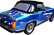 1969 MG Midget - Convertible Top, Black, With Plastic Rear Windows