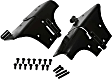 50477 Windshield Hinges - Powdercoated Black, Stainless Steel, Direct Fit, Set of 2