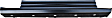 2015 GMC Sierra 1500 - Passenger Side Rocker Panel, Standard Cab Pickup, Slip On, With Sills