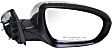 2012-2013 Kia Optima - Passenger Side Mirror, Power, Power Folding, Heated, Chrome, In-housing Signal Light, No Memory, No Puddle Light, No Auto-Dimming, No Blind Spot Feature, USA Built Vehicle