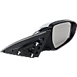 Passenger Side Mirror, Power Adjust, Power Folding, Heated, Chrome, In-housing Signal Light, No Memory, No Puddle Light, No Auto-Dimming, With Blind Spot Detection in Glass