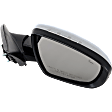 Passenger Side Mirror, Power Adjust, Power Folding, Heated, Chrome, In-housing Signal Light, No Memory, No Puddle Light, No Auto-Dimming, With Blind Spot Detection in Glass