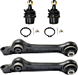 4-Piece Kit Front, Driver and Passenger Side, Lower, Rearward Control Arm Kit, RWD, Non-Adjustable Type, For Models Without Touring Suspension, includes (2) Ball Joint and (2) Control Arm