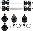 6-Piece Kit Front, Driver and Passenger Side Suspension Kit, Includes (4) Ball Joint and (2) Sway Bar Link