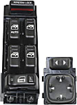 Front, Driver Side Window Switch Kit, Black, 6-Button