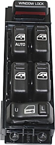 Front, Driver Side Window Switch Kit, Black, 6-Button