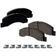 2004 Ford F-250 Super Duty - 4-Wheel Set Front and Rear Brake Disc and Pad Kit, Cross-drilled and Slotted, 8 Lugs, Front-331 mm/Rear-326 mm, Semi-metallic, 4WD, 6.8L 10Cyl, Pro-Line Series  Includes (4) Disc and (2) Pad Set