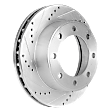 2004 Ford F-250 Super Duty - 4-Wheel Set Front and Rear Brake Disc and Pad Kit, Cross-drilled and Slotted, 8 Lugs, Front-331 mm/Rear-326 mm, Semi-metallic, 4WD, 6.8L 10Cyl, Pro-Line Series  Includes (4) Disc and (2) Pad Set