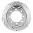 2004 Ford F-250 Super Duty - 4-Wheel Set Front and Rear Brake Disc and Pad Kit, Cross-drilled and Slotted, 8 Lugs, Front-331 mm/Rear-326 mm, Semi-metallic, 4WD, 6.8L 10Cyl, Pro-Line Series  Includes (4) Disc and (2) Pad Set
