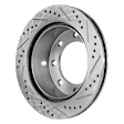 2004 Ford F-250 Super Duty - 4-Wheel Set Front and Rear Brake Disc and Pad Kit, Cross-drilled and Slotted, 8 Lugs, Front-331 mm/Rear-326 mm, Semi-metallic, 4WD, 6.8L 10Cyl, Pro-Line Series  Includes (4) Disc and (2) Pad Set