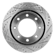 2004 Ford F-250 Super Duty - 4-Wheel Set Front and Rear Brake Disc and Pad Kit, Cross-drilled and Slotted, 8 Lugs, Front-331 mm/Rear-326 mm, Semi-metallic, 4WD, 6.8L 10Cyl, Pro-Line Series  Includes (4) Disc and (2) Pad Set
