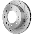 2020 Chevrolet Silverado 2500 HD WT - 2-Wheel Set Front Brake Disc and Pad Kit, Cross-drilled and Slotted, 8 Lugs, 355 mm, Ceramic, 6.6L 8Cyl, Pro-Line Series  Includes (2) Disc and (1) Pad Set