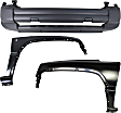 3-Piece Kit, Front Textured Bumper Cover, Sport Utility, Includes (1) Bumper Cover and (2) Fender
