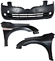 2009 Nissan Altima - 3-Piece Kit Front, Driver and Passenger Side Fender, 4-Door, Sedan,  Includes (1) Bumper Cover and (2) Fender