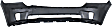 3-Piece Kit, Front Primed Bumper Cover, Includes (1) Bumper Cover and (2) Fender