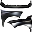 3-Piece Kit, Front, Driver and Passenger Side Fender, Includes (1) Bumper Cover and (2) Fender