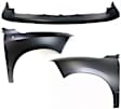 3-Piece Kit Front, Driver and Passenger Side Fender CAPA Certified, Includes (1) Bumper Cover and (2) Fender