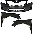 2011 Toyota Camry Base - 3-Piece Kit Front Primed Bumper Cover, USA Built Vehicle,  Includes (1) Bumper Cover and (2) Fender