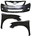 3-Piece Kit, Front Primed Bumper Cover, USA Built Vehicle, CAPA Certified, Includes (1) Bumper Cover and (2) Fender