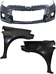 3-Piece Kit, Front Primed Bumper Cover, Sedan CAPA Certified, S/Special Edition Models, with Chrome Grille Surround , Includes (1) Bumper Cover and (2) Fender