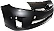2011 Toyota Prius - 3-Piece Kit Front Primed Bumper Cover, For Models With LED Headlights,  Includes (1) Bumper Cover and (2) Fender