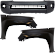 3-Piece Kit, Front Textured Bumper Cover, Includes (1) Bumper Cover and (2) Fender