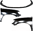 3-Piece Kit, Front, Driver and Passenger Side Fender, Includes (1) Bumper Cover and (2) Fender