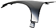 2018 Honda Civic LX - 3-Piece Kit Front Primed Bumper Cover,  North America Built Vehicle, Sedan,  Includes (1) Bumper Cover and (2) Fender