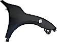 2018 Honda Civic LX - 3-Piece Kit Front Primed Bumper Cover,  North America Built Vehicle, Sedan,  Includes (1) Bumper Cover and (2) Fender