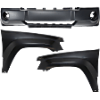 2005 Jeep Grand Cherokee - 3-Piece Kit Front Primed Bumper Cover,  Includes (1) Bumper Cover and (2) Fender