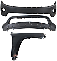 3-Piece Kit, Front, Upper and Lower Upper - Primed, Lower - Textured Bumper Cover, For Models With Code MFD or MFN, Includes (2) Bumper Cover and (1) Fender