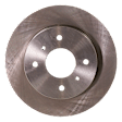 2-Wheel Set Rear Brake Disc and Pad Kit, Plain Surface 4 Lugs 258.06 mm Ceramic Pro-Line Series, Includes (2) Brake Disc and (1) Brake Pad Set