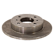 2-Wheel Set Rear Brake Disc and Pad Kit, Plain Surface 4 Lugs 258.06 mm Ceramic Pro-Line Series, Includes (2) Brake Disc and (1) Brake Pad Set