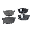 2-Wheel Set Rear Brake Disc and Pad Kit, Plain Surface 4 Lugs 258.06 mm Ceramic Pro-Line Series, Includes (2) Brake Disc and (1) Brake Pad Set