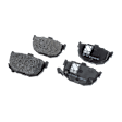 2-Wheel Set Rear Brake Disc and Pad Kit, Plain Surface 4 Lugs 258.06 mm Ceramic Pro-Line Series, Includes (2) Brake Disc and (1) Brake Pad Set