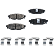 2-Wheel Set Rear Brake Disc and Pad Kit, Plain Surface 5 Lugs 274.07 mm Ceramic Pro-Line Series, Includes (2) Brake Disc and (1) Brake Pad Set